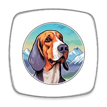 Lévrier norvégien Dunker chien race Cartoon Kawaii Wa - Magnet carré - blanc - Devant