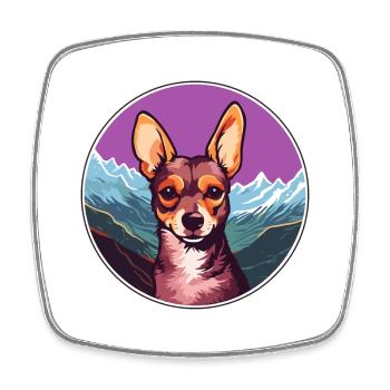 Peruanische Inka-Orchideen-Hunderasse Cartoon Kawaii Wate - Viereckiger Kühlschrankmagnet - Weiß - Vorne
