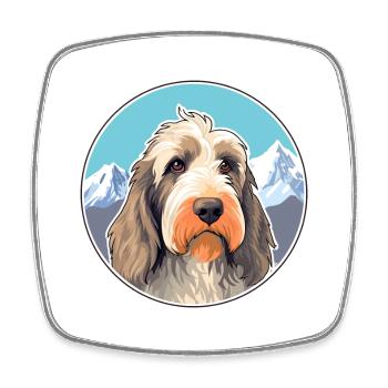 Petit Basset Griffon Vendeen Hunderasse Cartoon Kaw - Viereckiger Kühlschrankmagnet - Weiß - Vorne