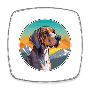 Plott Hund Hund Rasse Cartoon Kawaii Aquarell - Viereckiger Kühlschrankmagnet - Weiß - Vorne