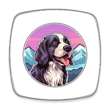 Portuguese Watchdog Dog Breed Cartoon Kawaii Water - Square fridge magnet - white - Front