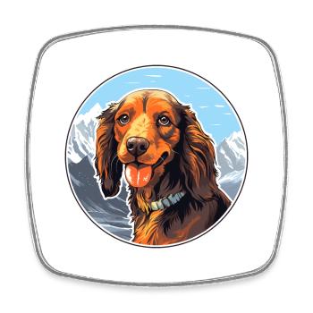Segugio Italiano race de chien dessin animé Kawaii Watercol - Magnet carré - blanc - Devant