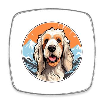 Spinoni Italiani Dog Breed Cartoon Kawaii Watercol - Square fridge magnet - white - Front