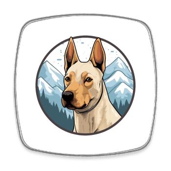 Thai Ridgeback chien race Cartoon Kawaii aquarelle - Magnet carré - blanc - Devant