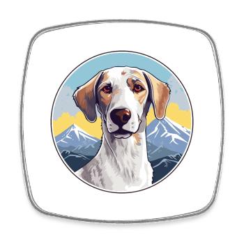 Sloughi Hunderasse Cartoon Kawaii Aquarell - Viereckiger Kühlschrankmagnet - Weiß - Vorne