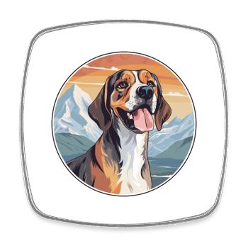 Smand Hund Rasse Cartoon Kawaii Aquarell - Viereckiger Kühlschrankmagnet - Weiß - Vorne