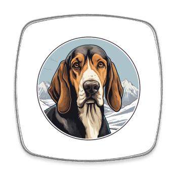 Chien de Transylvanie chien race dessin animé kawaii eau - Magnet carré - blanc - Devant