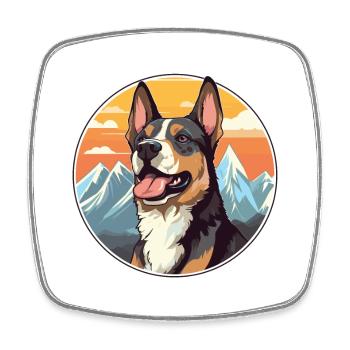 Uruguayen Cimarron chien race dessin animé kawaii waterc - Magnet carré - blanc - Devant