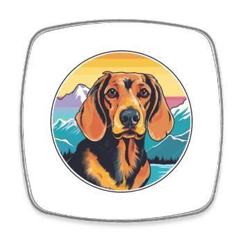 Westfälische Dachsbracke Hunderasse Karikatur Kawaii W - Viereckiger Kühlschrankmagnet - Weiß - Vorne