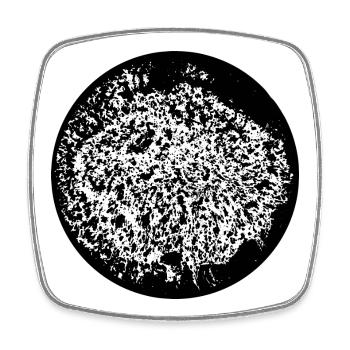 Kreis | Kunst | Mond | True Moon Love - Viereckiger Kühlschrankmagnet - Weiß - Vorne