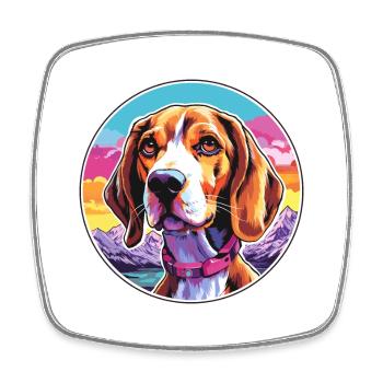 American Foxhound Hunderasse Cartoon Kawaii Waterco - Viereckiger Kühlschrankmagnet - Weiß - Vorne