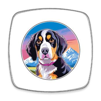 Appenzeller Sennenhund Race De Chien Cartoon Kawaii Wa - Magnet carré - blanc - Devant
