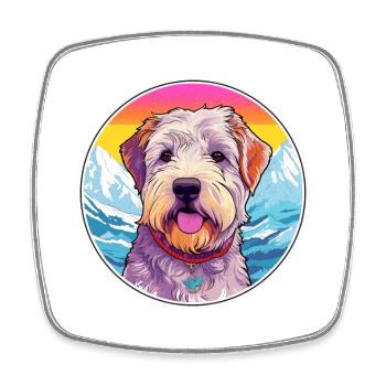 Glen Of Imaal Terrier chien race Cartoon Kawaii Wat - Magnet carré - blanc - Devant