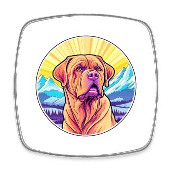 Bordeauxdogge Hunderasse Cartoon Kawaii Waterco - Viereckiger Kühlschrankmagnet - Weiß - Vorne