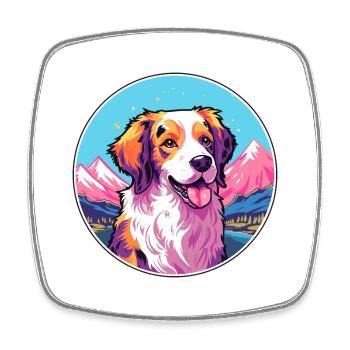 Danois Suédois Farmdog Race Cartoon Kawaii Wa - Magnet carré - blanc - Devant