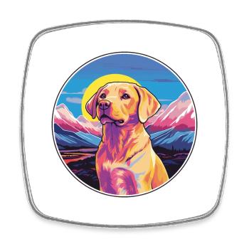 Labrador Retriever Hund Rasse Cartoon Kawaii Waterc - Viereckiger Kühlschrankmagnet - Weiß - Vorne