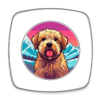 Norfolk Terrier Hunderasse Karikatur Kawaii Watercolo - Viereckiger Kühlschrankmagnet - Weiß - Vorne