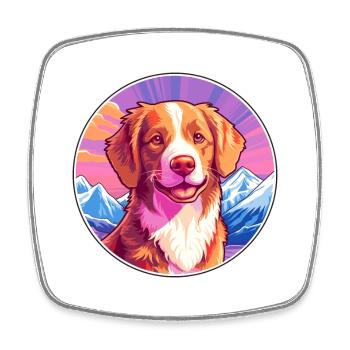 Nova Scotia Duck Tolling Retriever Dog Breed Carto - Square fridge magnet - white - Front