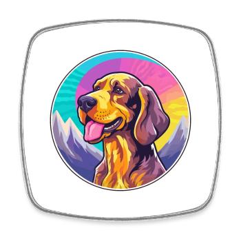 Smand Hund Rasse Cartoon Kawaii Aquarell - Viereckiger Kühlschrankmagnet - Weiß - Vorne