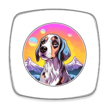 Norwegian Hound Dunker Dog Breed Cartoon Kawaii Wa - Square fridge magnet - white - Front