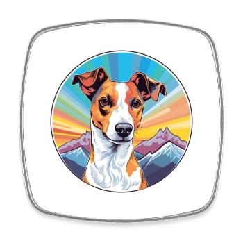Glatter Foxterrier Hunderasse Cartoon Kawaii Waterc - Viereckiger Kühlschrankmagnet - Weiß - Vorne