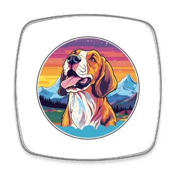 Smalandsstovare Smålandhund Hund Rasse Cartoon Ka - Viereckiger Kühlschrankmagnet - Weiß - Vorne
