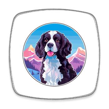 Stabyhoun Stabij Chien Race Cartoon Kawaii Watercol - Magnet carré - blanc - Devant