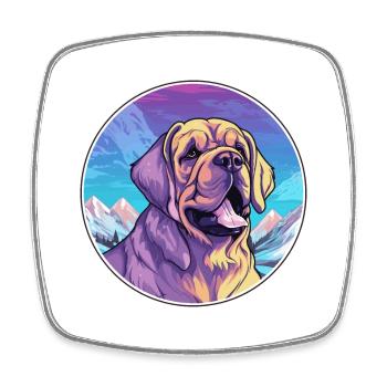 Transmontano mastiff race de chien dessin animé kawaii Wate - Magnet carré - blanc - Devant