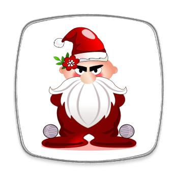 Weihnachten OPA - BOULE PETANQUE BOCCIA - Viereckiger Kühlschrankmagnet - Weiß - Vorne