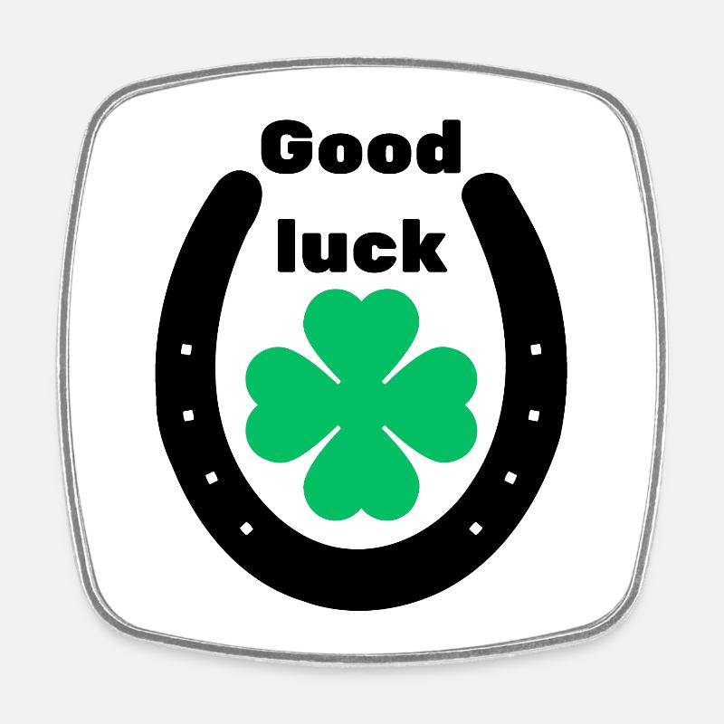 Good Luck - Square fridge magnet - white