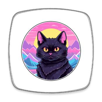 Bombay Katze Bunte Karikatur Aquarell Illustration - Viereckiger Kühlschrankmagnet - Weiß - Vorne