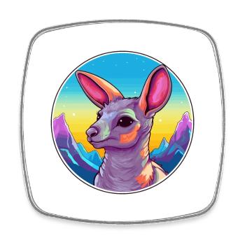 Aardvark Aquarelle Dessin Animé Kawaii Animal Animal Colo - Magnet carré - blanc - Devant