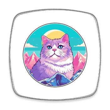 Australische Nebelkatze bunte Karikatur Aquarell il - Viereckiger Kühlschrankmagnet - Weiß - Vorne