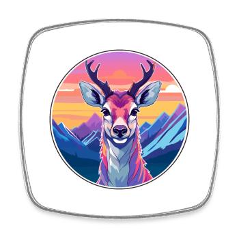 Antilope aquarelle dessin animé kawaii animal animal Colo - Magnet carré - blanc - Devant