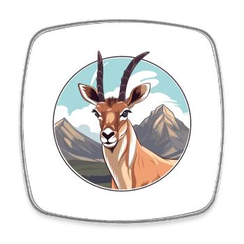 Antilope aquarelle dessin animé kawaii animal animal Colo - Magnet carré - blanc - Devant