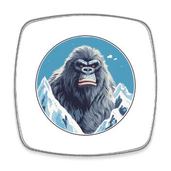 Big Foot Watercolor Cartoon Kawaii Pet Animal Colo - Square fridge magnet - white - Front