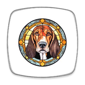 Schwarzwälder Hund Rasse Buntglas Colorfu - Viereckiger Kühlschrankmagnet - Weiß - Vorne