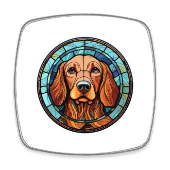 Chippiparai Dog Breed Stained Glass Colorful Water - Square fridge magnet - white - Front