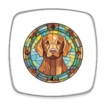 Chesapeake Bay Retriever Hunderasse Buntglas C - Viereckiger Kühlschrankmagnet - Weiß - Vorne