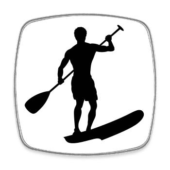 SUP Athlete Design - Square fridge magnet - white - Front