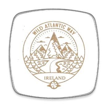 wild atlantic ireland - Square fridge magnet - white - Front