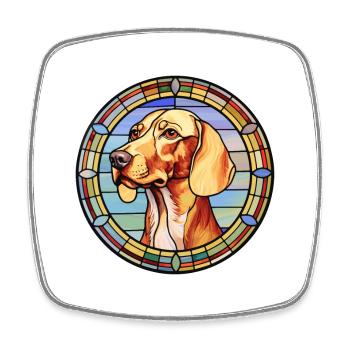 Grand Anglo Francais Dog Breed Stained Glass Color - Square fridge magnet - white - Front