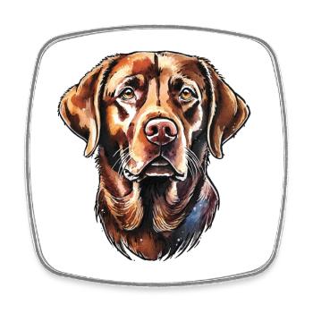 Labrador Retriever Portrait - Viereckiger Kühlschrankmagnet - Weiß - Vorne