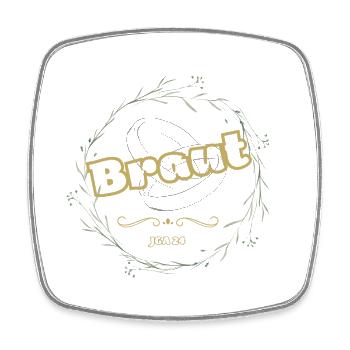 Braut - Viereckiger Kühlschrankmagnet - Weiß - Vorne