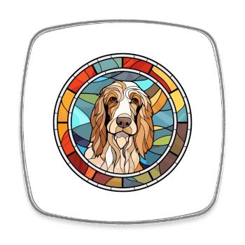 Petit Basset Griffon Vendeen Hunderasse Gebeizt Gla - Viereckiger Kühlschrankmagnet - Weiß - Vorne