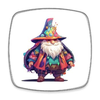 Petite Magicienne Fantasy Drôle Haut de Couleur Drôle - Magnet carré - blanc - Devant