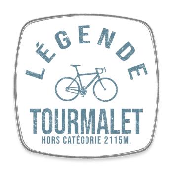 vélo Col Tourmalet cadeau velo - Magnet carré - blanc - Devant