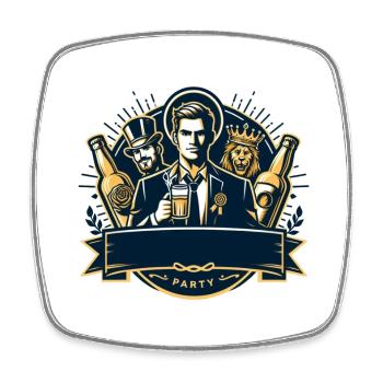 Bachelor Party - Bachelor Party 4 - Square fridge magnet - white - Front