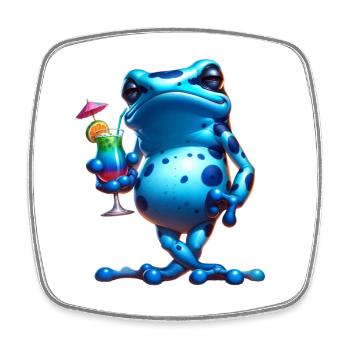 Poison dart frog - Square fridge magnet - white - Front