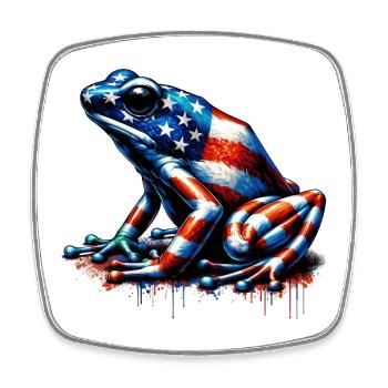 Poison dart frog USA - Square fridge magnet - white - Front